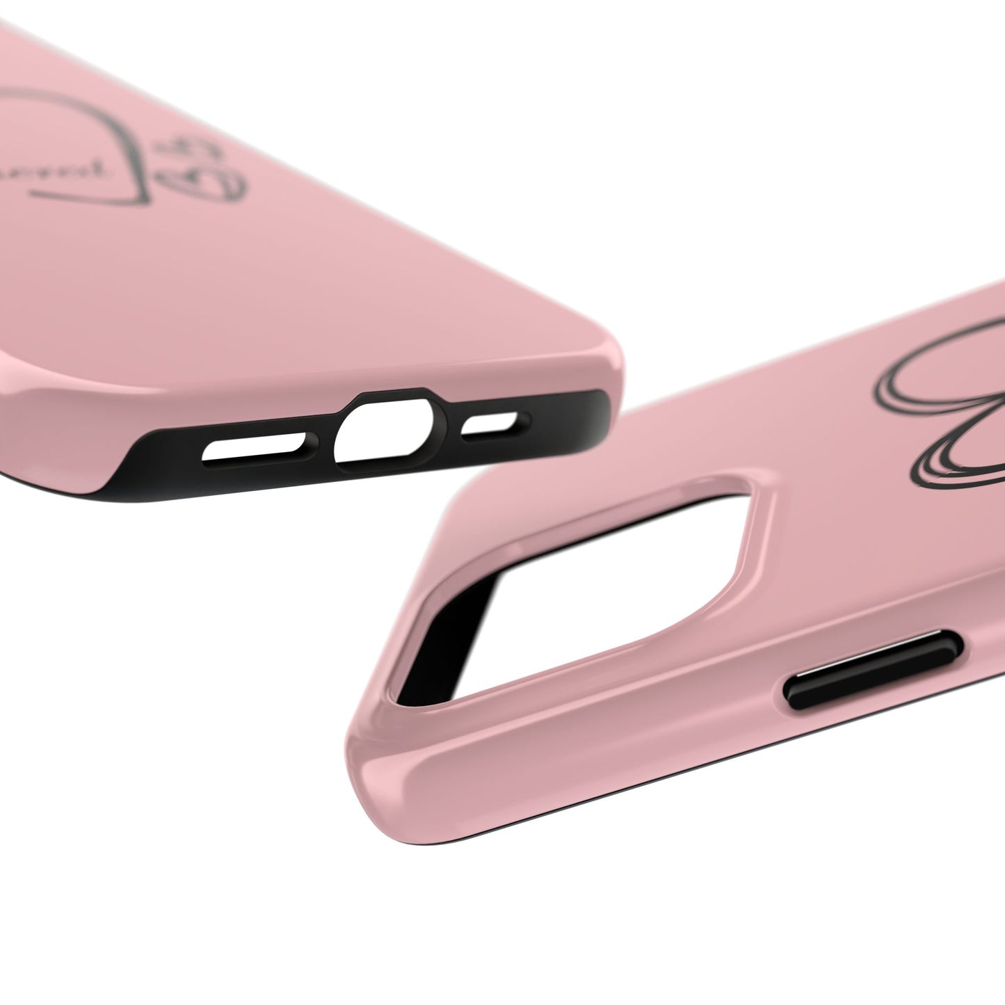 Unbothered Heart Tough Phone Case - Pink Protective iPhone Cover