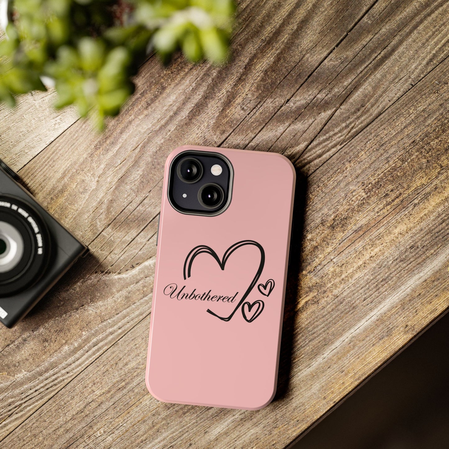 Unbothered Heart Tough Phone Case - Pink Protective iPhone Cover