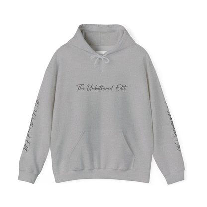 The Unbothered Edit Hoodie — Minimal Script Logo Pullover