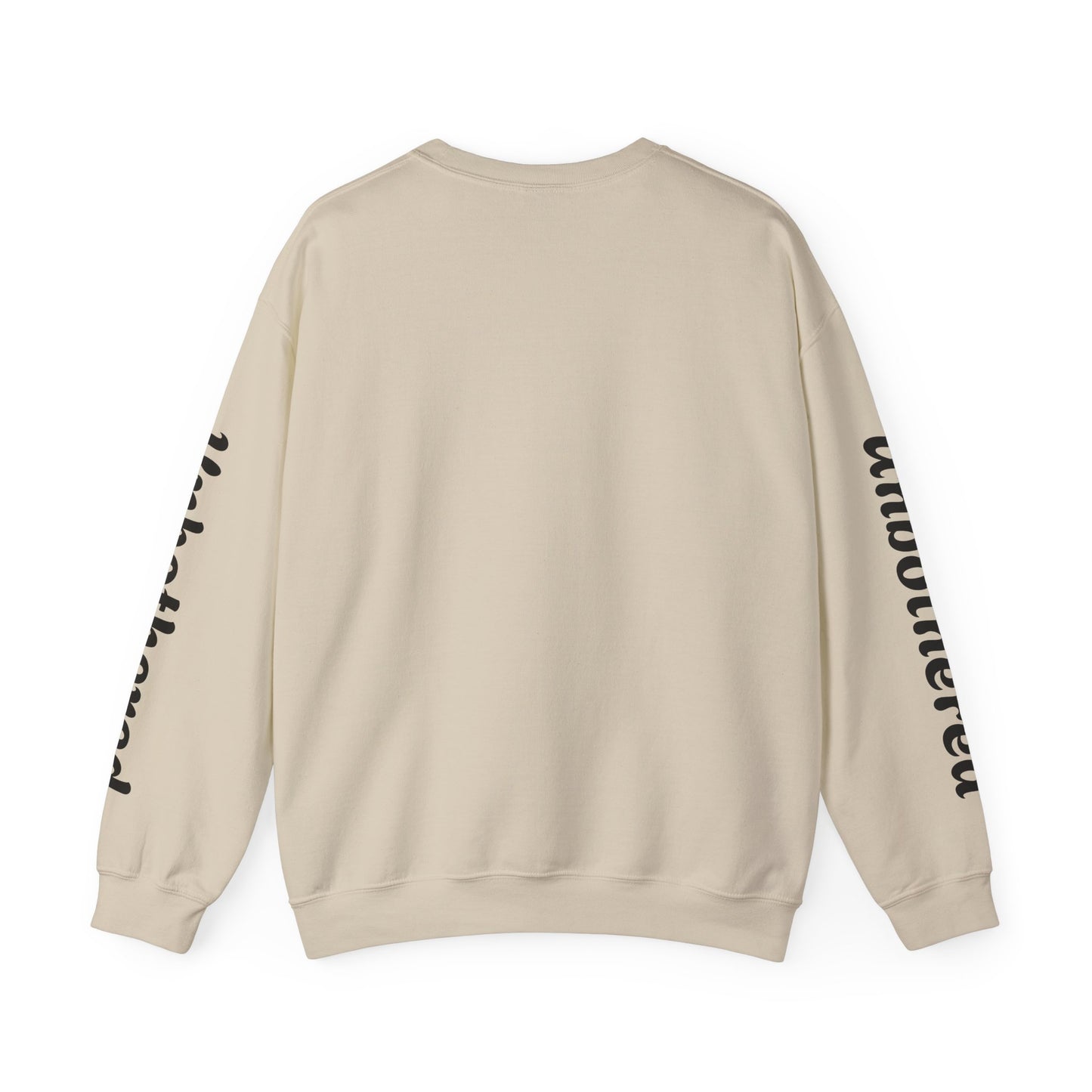 Unbothered Heart Crewneck Sweatshirt — "Unbothered" Sleeve Design