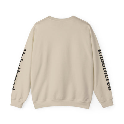 Unbothered Heart Crewneck Sweatshirt — "Unbothered" Sleeve Design