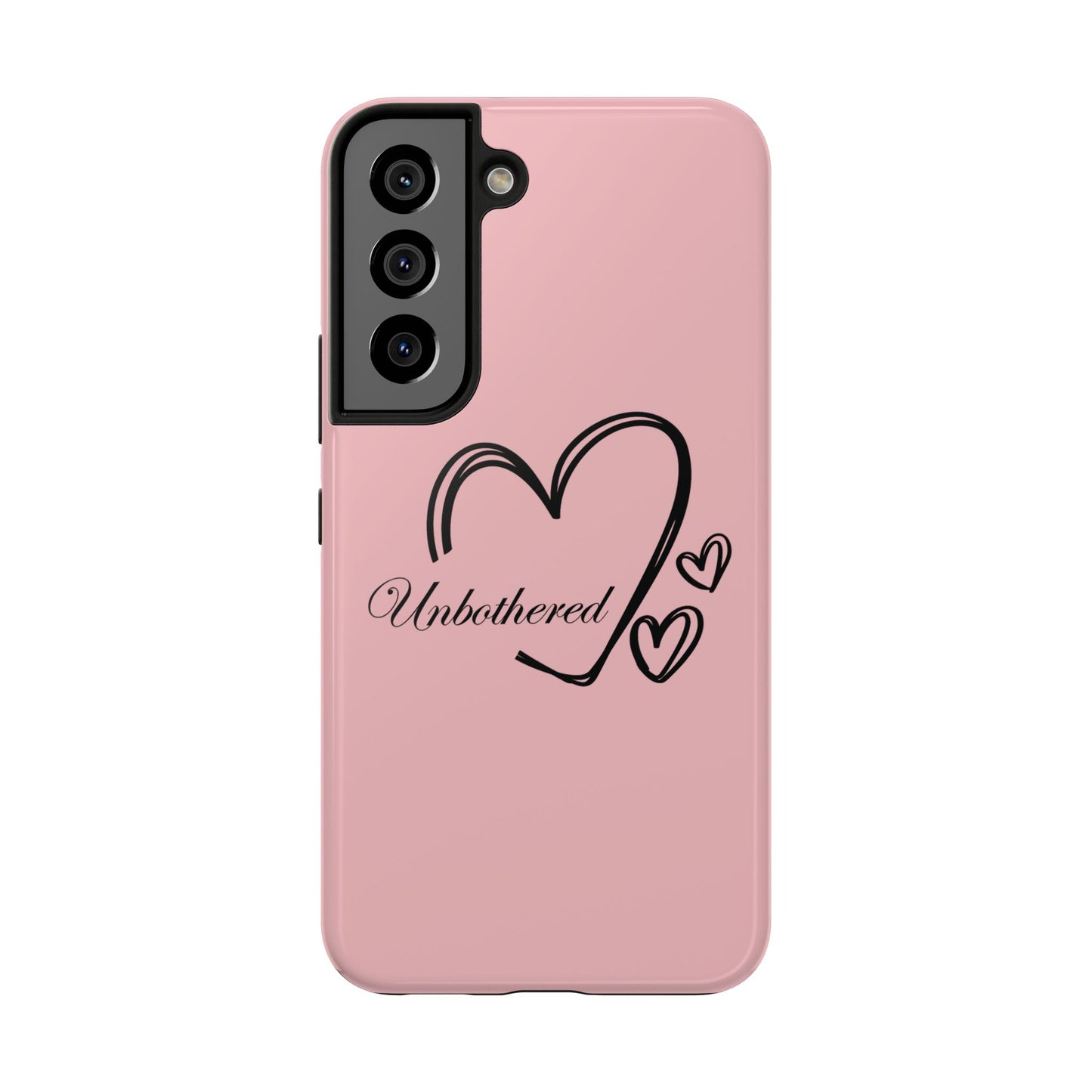 Unbothered Heart Tough Phone Case - Pink Protective iPhone Cover