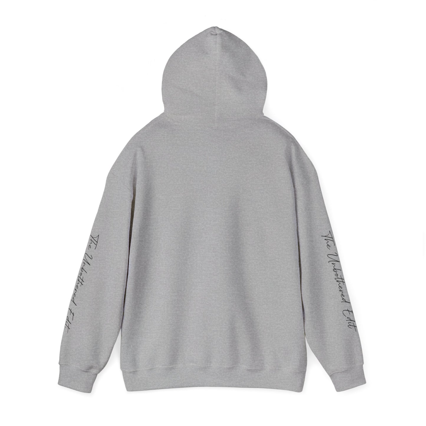 The Unbothered Edit Hoodie — Minimal Script Logo Pullover