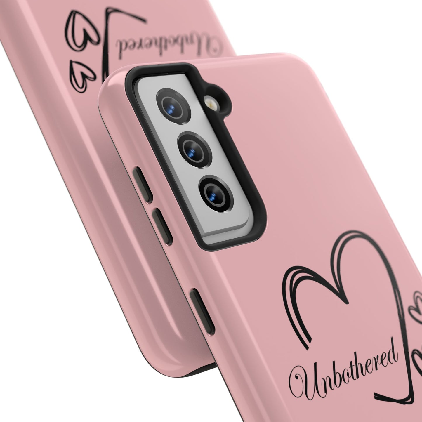 Unbothered Heart Tough Phone Case - Pink Protective iPhone Cover