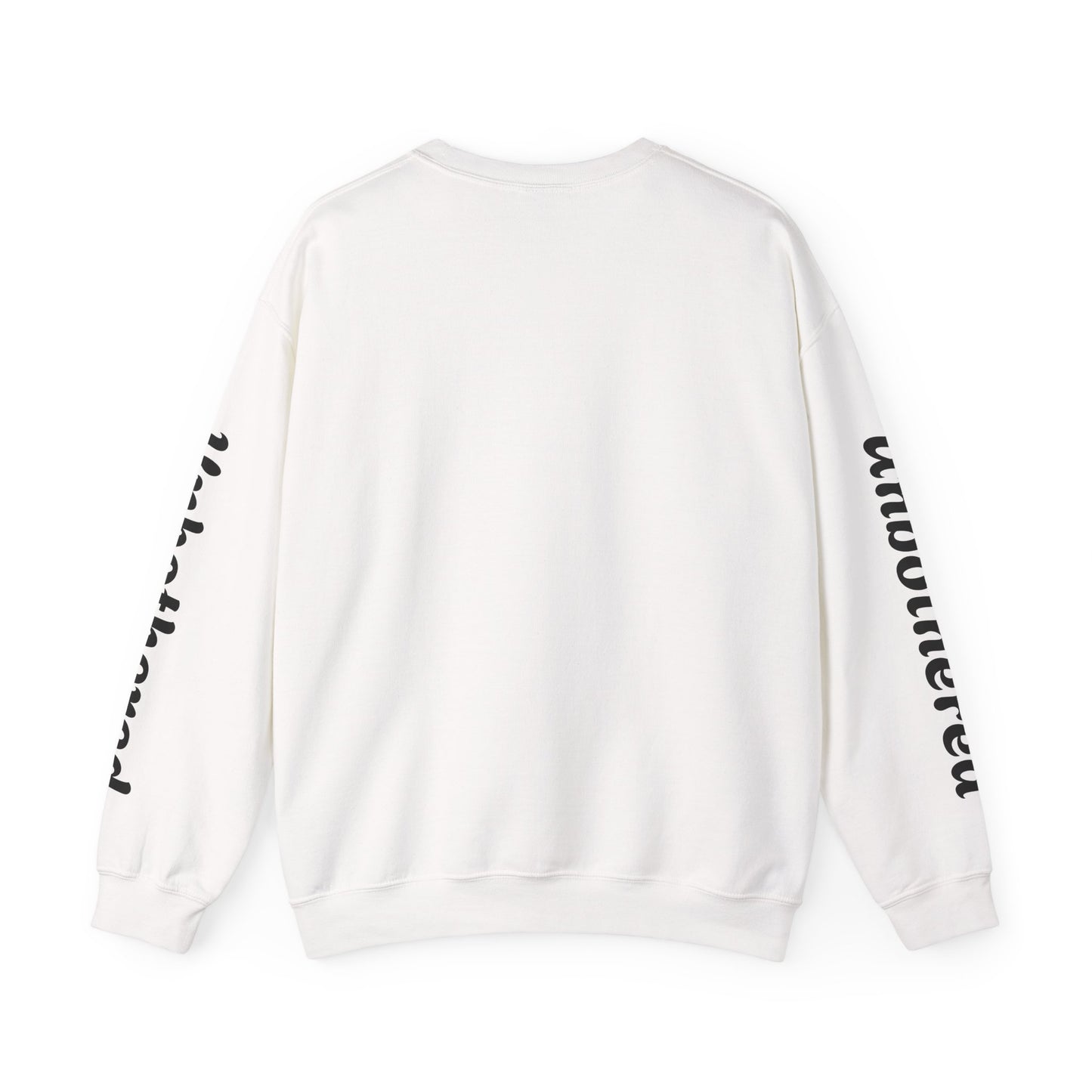 Unbothered Heart Crewneck Sweatshirt — "Unbothered" Sleeve Design
