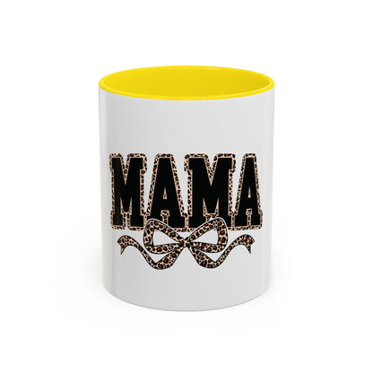 Mama Leopard Accent Coffee Mug — 11/15 oz Gift for Moms