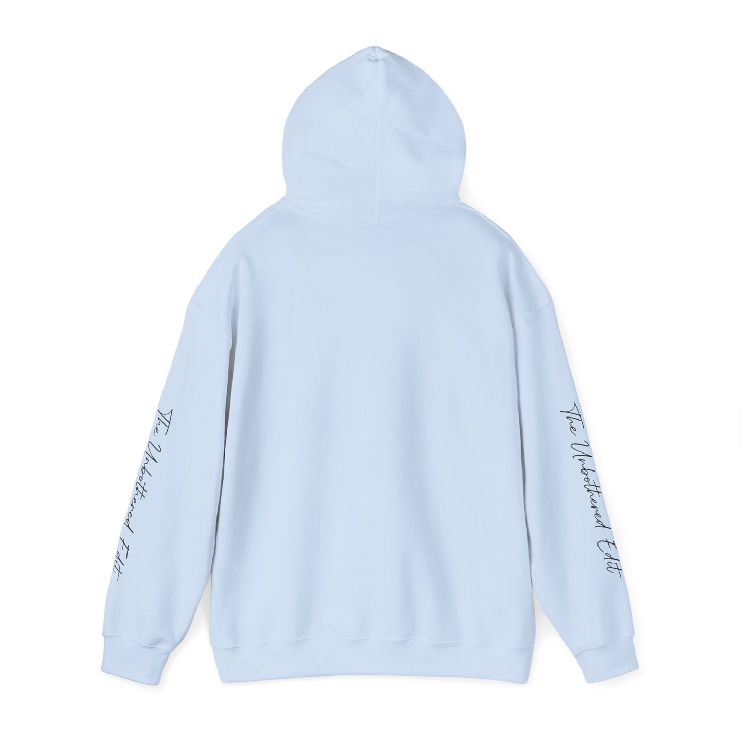 The Unbothered Edit Hoodie — Minimal Script Logo Pullover