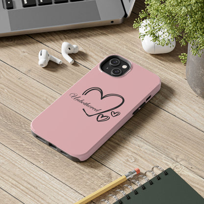 Unbothered Heart Tough Phone Case - Pink Protective iPhone Cover