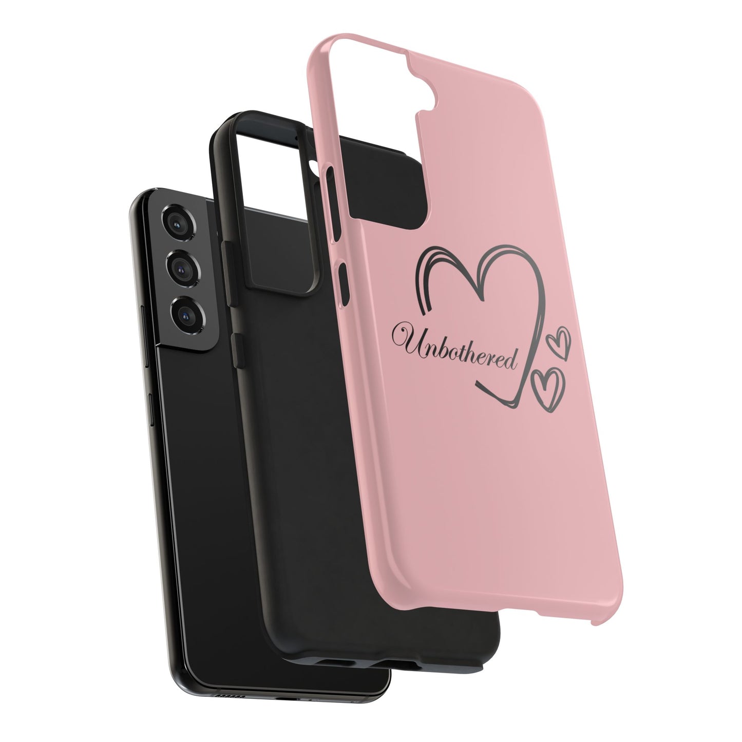 Unbothered Heart Tough Phone Case - Pink Protective iPhone Cover