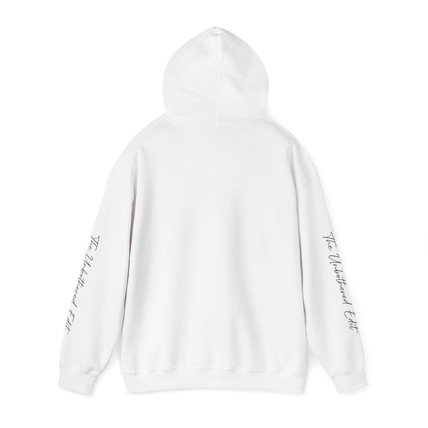 The Unbothered Edit Hoodie — Minimal Script Logo Pullover