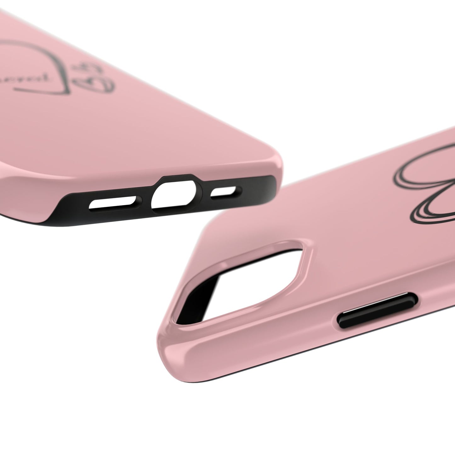 Unbothered Heart Tough Phone Case - Pink Protective iPhone Cover