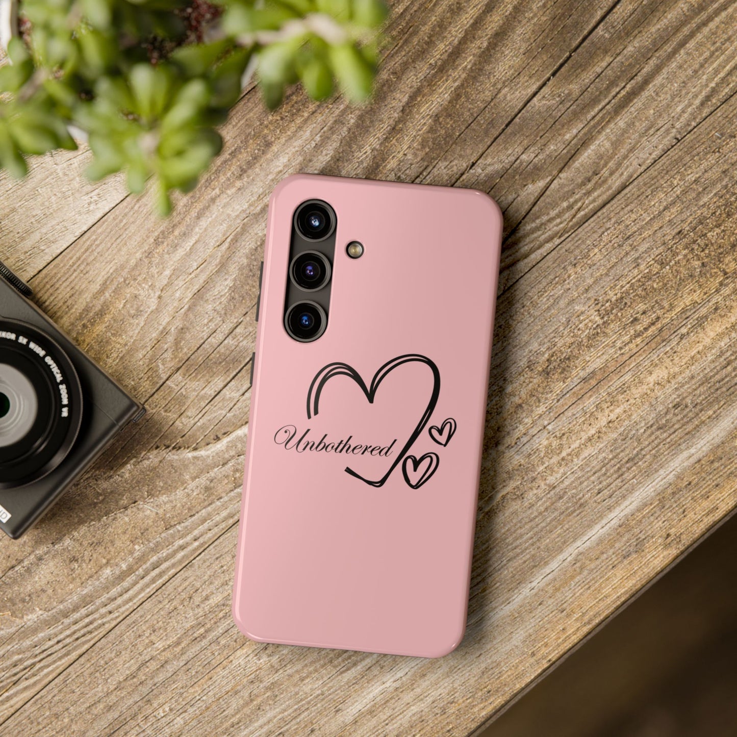 Unbothered Heart Tough Phone Case - Pink Protective iPhone Cover