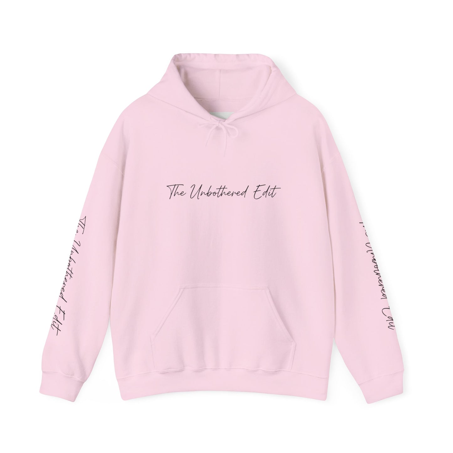 The Unbothered Edit Hoodie — Minimal Script Logo Pullover