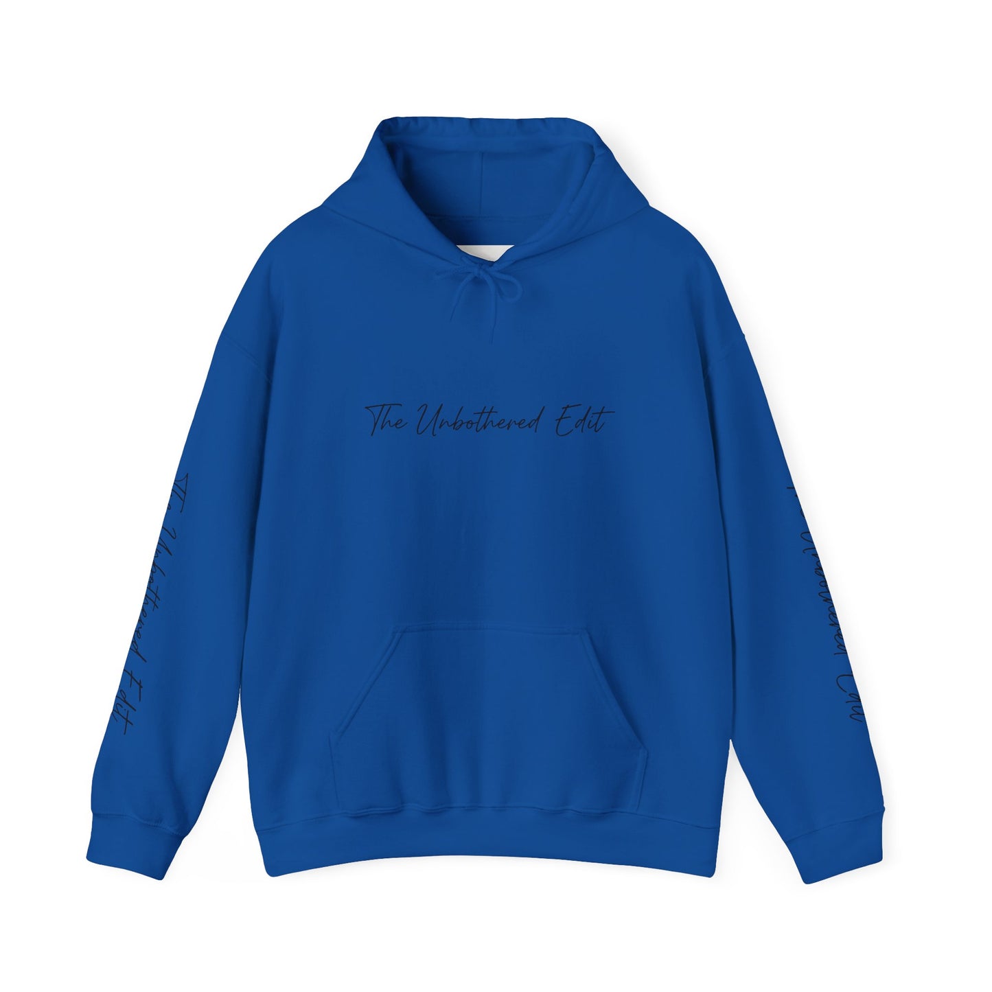 The Unbothered Edit Hoodie — Minimal Script Logo Pullover