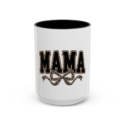 Mama Leopard Accent Coffee Mug — 11/15 oz Gift for Moms