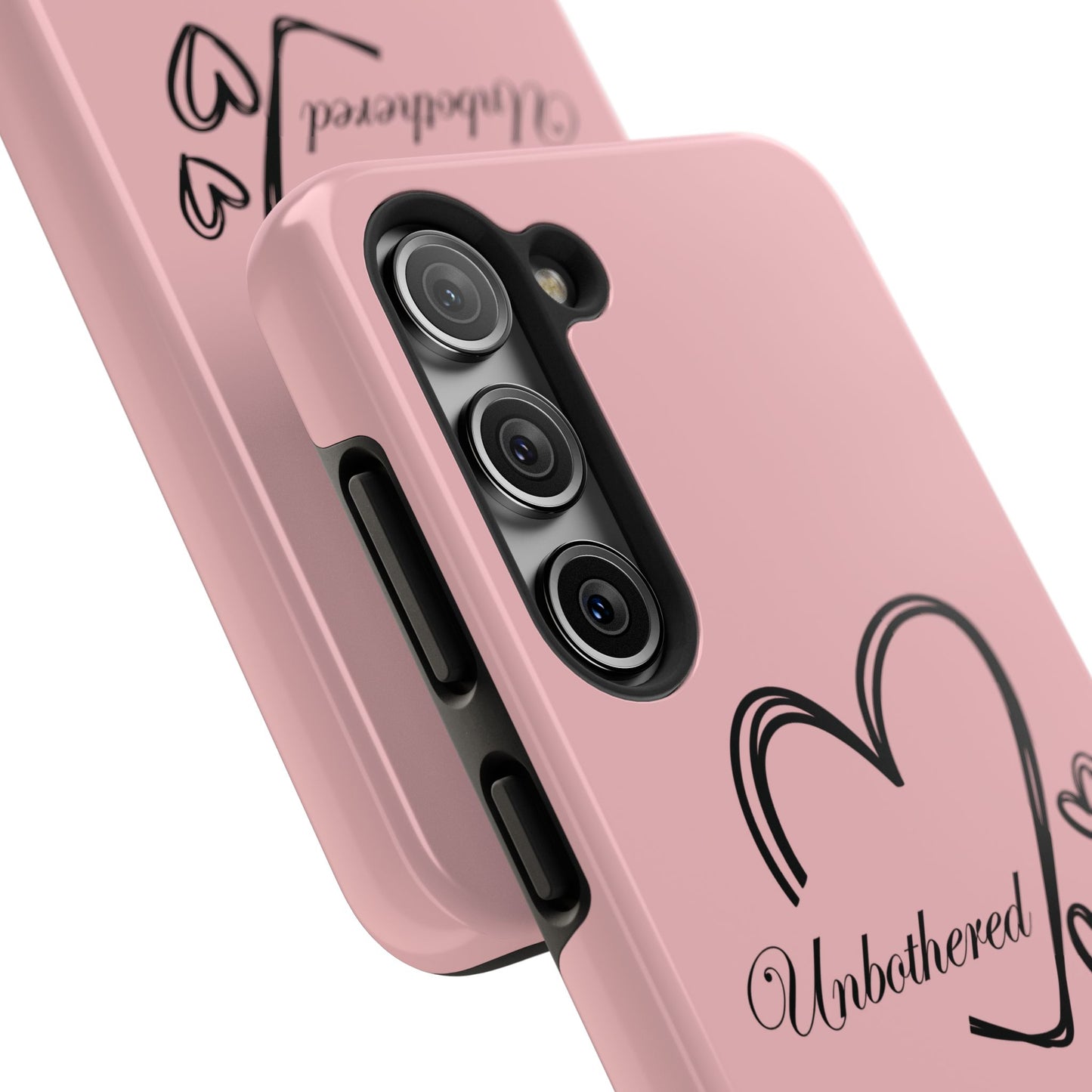 Unbothered Heart Tough Phone Case - Pink Protective iPhone Cover