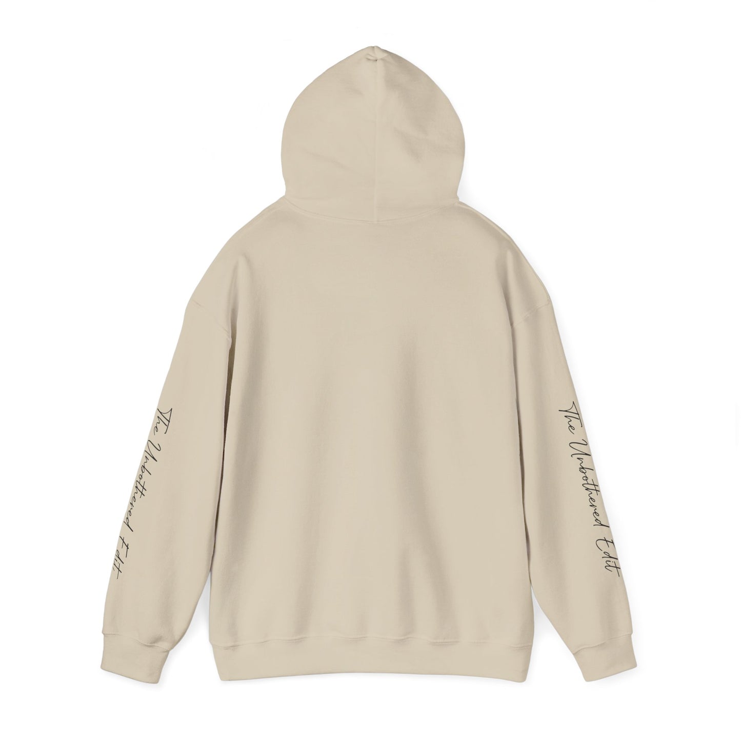 The Unbothered Edit Hoodie — Minimal Script Logo Pullover