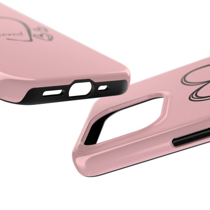 Unbothered Heart Tough Phone Case - Pink Protective iPhone Cover