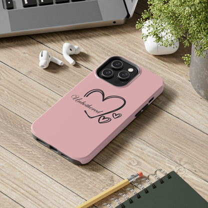 Unbothered Heart Tough Phone Case - Pink Protective iPhone Cover