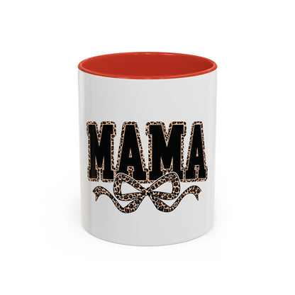 Mama Leopard Accent Coffee Mug — 11/15 oz Gift for Moms