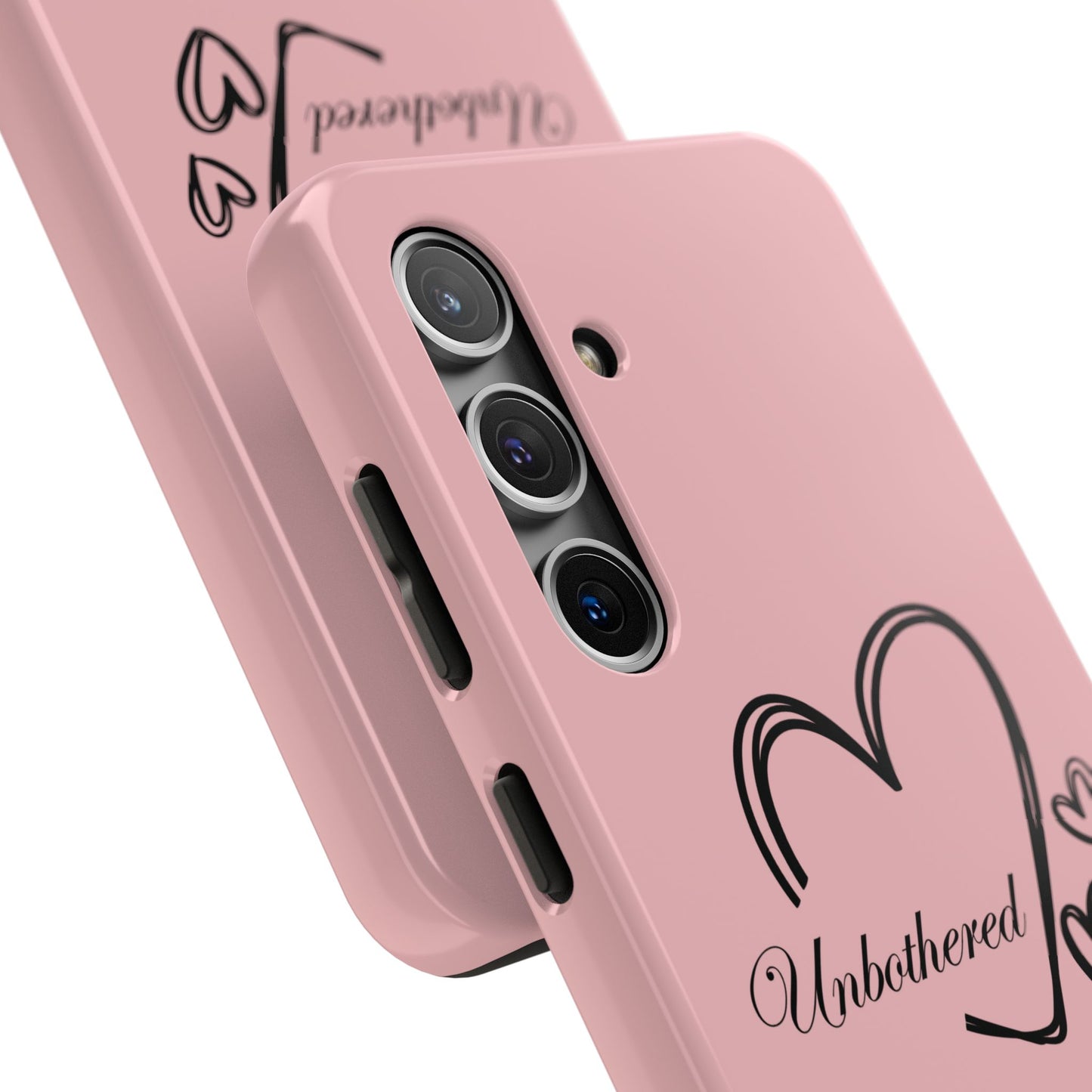 Unbothered Heart Tough Phone Case - Pink Protective iPhone Cover