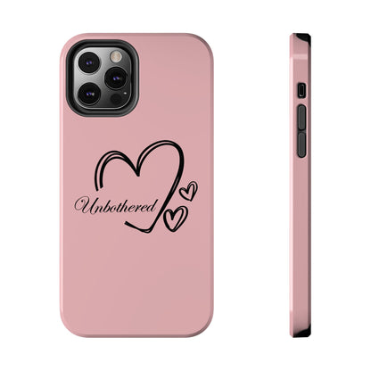 Unbothered Heart Tough Phone Case - Pink Protective iPhone Cover
