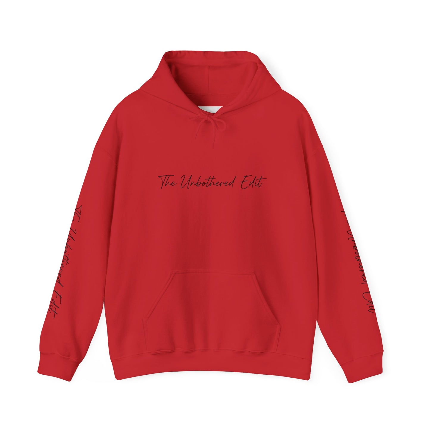 The Unbothered Edit Hoodie — Minimal Script Logo Pullover