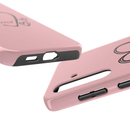 Unbothered Heart Tough Phone Case - Pink Protective iPhone Cover