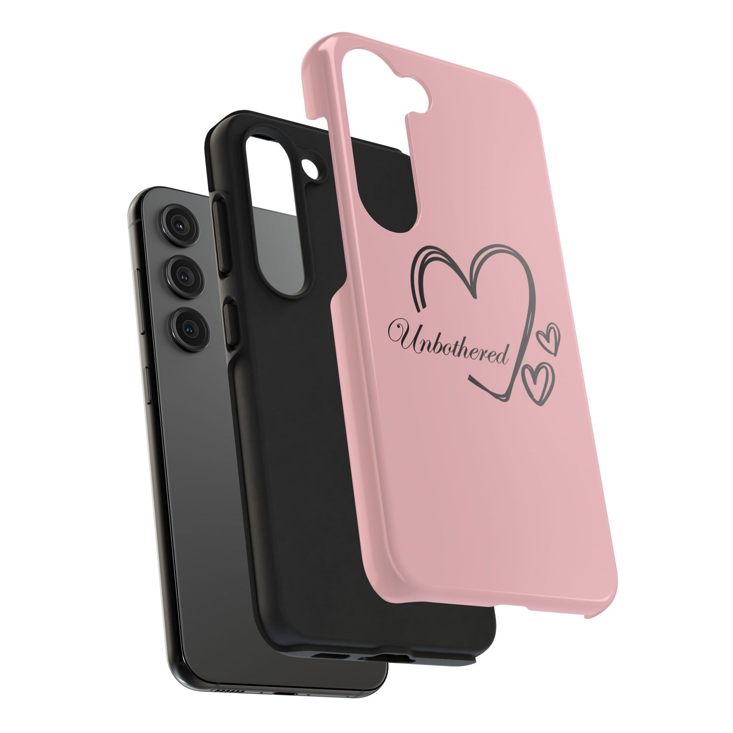 Unbothered Heart Tough Phone Case - Pink Protective iPhone Cover