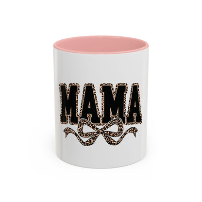 Mama Leopard Accent Coffee Mug — 11/15 oz Gift for Moms