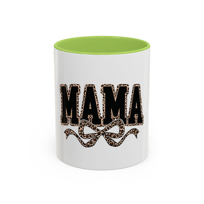 Mama Leopard Accent Coffee Mug — 11/15 oz Gift for Moms