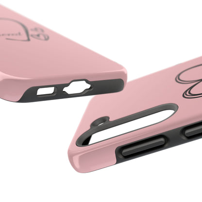 Unbothered Heart Tough Phone Case - Pink Protective iPhone Cover