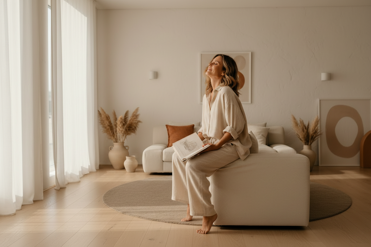 Sunlit Linen Woman